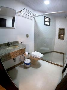 Ett badrum på Pousada Vale da Mata
