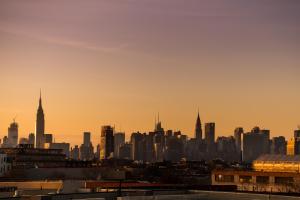 Uma visão geral de Brooklyn ou uma vista da cidade tirada do hotel
