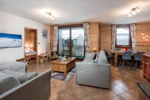 Χώρος καθιστικού στο Le Paradis 28 Apartment- Chamonix All Year