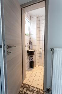 Vonios kambarys apgyvendinimo įstaigoje Ferienwohnung Liomena