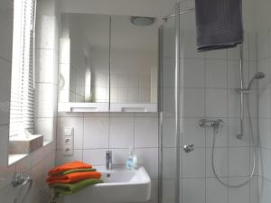 Koupelna v ubytování Kaiser - Ferienwohnungen Dreiburgenblick