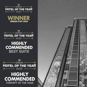 Certifikát, ocenenie alebo iný dokument vystavený v ubytovaní The Pinnacle Athens