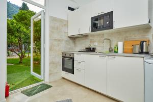 Kuchyň nebo kuchyňský kout v ubytování Apartment Villa Ahava Buža