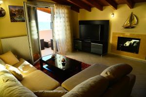 Posezení v ubytování Sea View Luxury Apartment Plataria