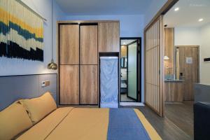 Ένα ή περισσότερα κρεβάτια σε δωμάτιο στο Ruiya Aparthotel