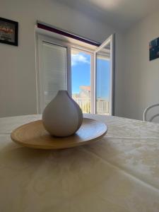 Postel nebo postele na pokoji v ubytování Apartments 'Stine'