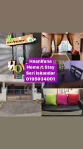 una señal de casa una estancia enviada isleño en Hasnifana Homestay Seri Iskandar, en Seri Iskandar