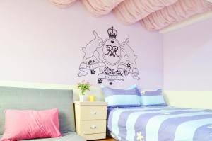 Tempat tidur dalam kamar di 星霖之家