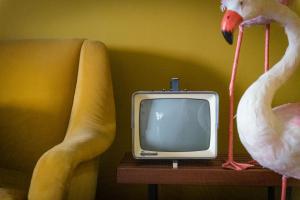 Een TV en/of entertainmentcenter bij Up Hotel
