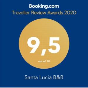 Certifikát, hodnocení, plakát nebo jiný dokument vystavený v ubytování Santa Lucia B&B