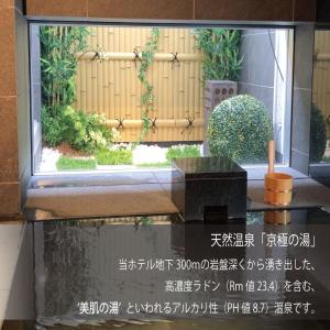 a picture of a garden in a glass window at Super Hotel Marugame Ekimae in Marugame