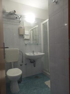 a bathroom with a toilet and a sink at Tourist Settlement Brzet in Omiš