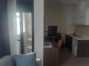 Kuchyň nebo kuchyňský kout v ubytování Hotel Usce