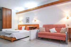 una camera con letto e divano di Pantanha Studio by Trip2Portugal a Canas de Senhorim