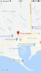カンヌにあるMarie Antoinetteの赤い点地図