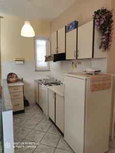 Kuchyň nebo kuchyňský kout v ubytování Apartments Davor
