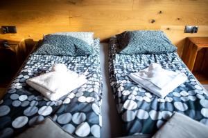 Łóżko lub łóżka w pokoju w obiekcie Apartament ZIELONA