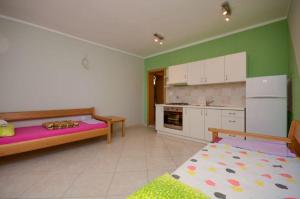Kuchyň nebo kuchyňský kout v ubytování Apartments Ivo