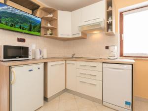 Kuchyň nebo kuchyňský kout v ubytování Apartments Davorka