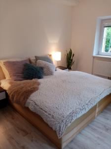 Postel nebo postele na pokoji v ubytování Vila Anton