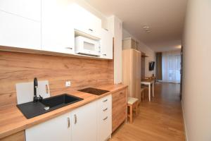 Kuchyňa alebo kuchynka v ubytovaní Apartamenty Pod Skalitem