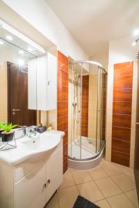 Kúpeľňa v ubytovaní Siesta Sziget - Balaton-parti Apartmanok + 37 fotografií