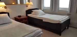
a hotel room with a bed and a desk at Best Western Hotel Apollo in Oulu

