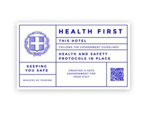 a health first this hotel health and safety protocols in place ticket at To Balkoni tis Agorianis in Eptalofos