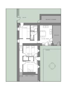 planta de una casa en Farmtoun Cottage Apartment en Forfar