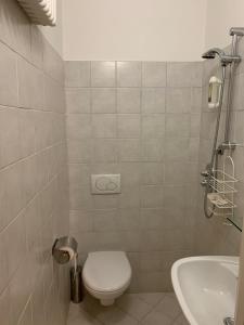 Bathroom sa Hotel Capriolo