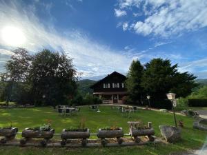 Zahrada ubytování Le Chalet
