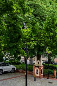 Vonkajšia záhrada v ubytovaní Apartament Piastowska No.6
