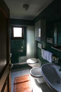 a bathroom with a toilet and a sink at Villa Ula Verda- Apartments Marianna in Santa Cristina in Val Gardena