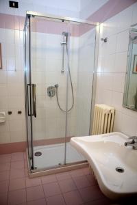 Koupelna v ubytování Hotel La Torre