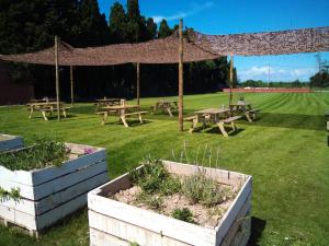 A garden outside La Masia