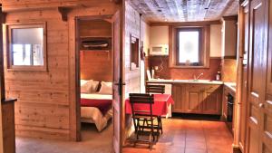 Cuisine ou kitchenette dans l'établissement Chalet Les Alpes