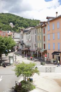 a street in a town with buildings at Appartement VILLA PAULA Ax-les-Thermes in Ax-les-Thermes