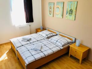 Postel nebo postele na pokoji v ubytování Apartmán Adam