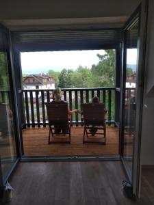 Balkón nebo terasa v ubytování Apartman Honey