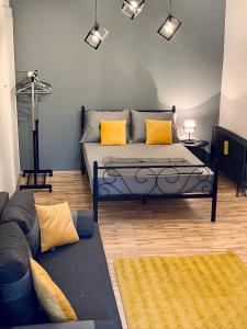 מיטה או מיטות בחדר ב-Apart Rooms Sova