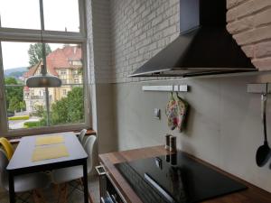 Kuchyňa alebo kuchynka v ubytovaní Apartament Zdrojowa 45
