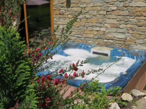 Výhled na bazén z ubytování Le Bordarriben sauna & spa 4 étoiles nebo okolí