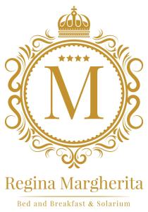 a gold logo with a crown on top of it at Regina Margherita - Bed and Breakfast & Rooftop Lounge Bar in Siracusa +38 photos