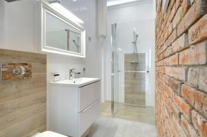 Koupelna v ubytování Apartament Chlebnicka II
