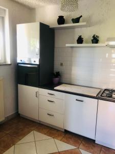 Kuchyň nebo kuchyňský kout v ubytování Apartments Smirnov