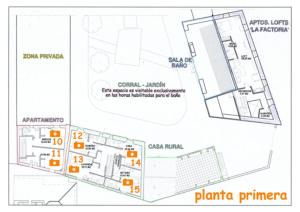 Půdorys ubytování Casa Rural del Corral