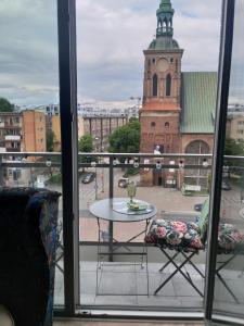 Balkón alebo terasa v ubytovaní Apartament 53 Długie Ogrody Gdańsk