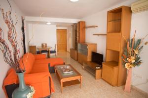 Posezení v ubytování Apartamento oroblanc