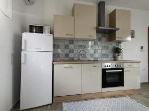 Kuchyň nebo kuchyňský kout v ubytování Apartments Lucia