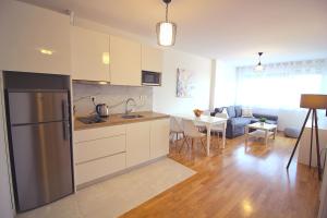 Kuchyň nebo kuchyňský kout v ubytování Sun Apartments